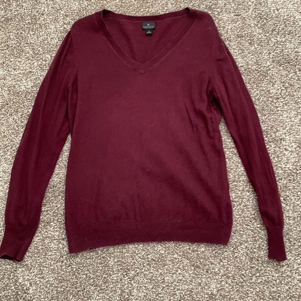 Large v-neck sweater